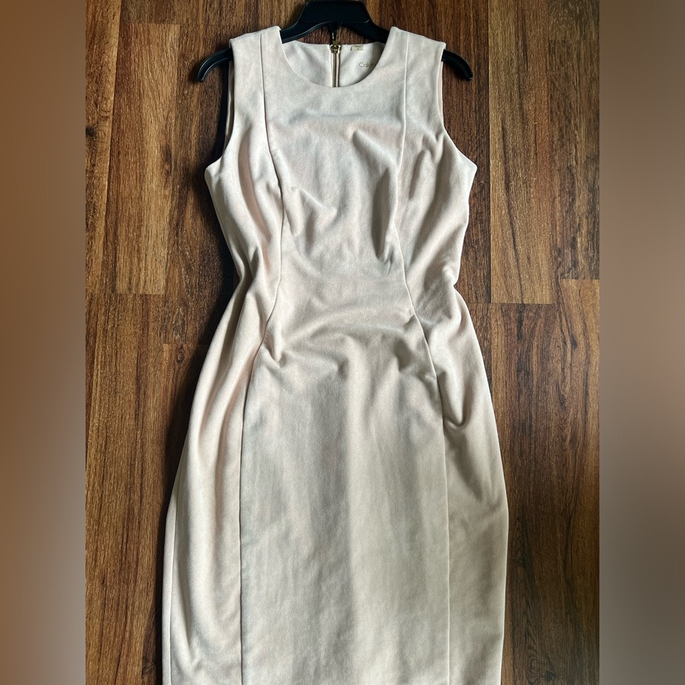 Pink suede Calvin Klein Dress size 8